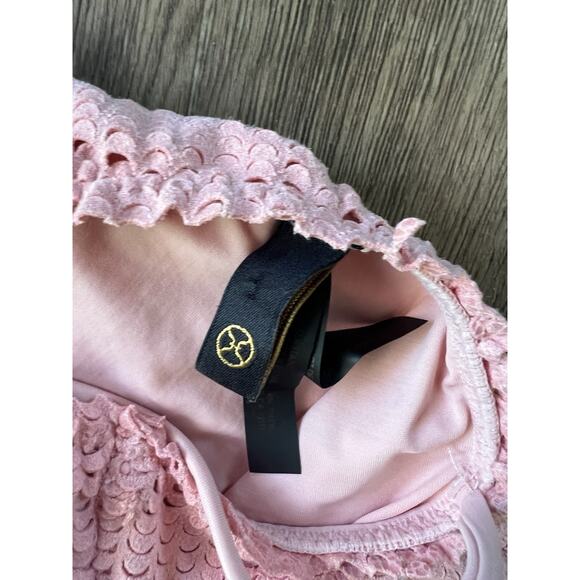 VIX PAULA HERMANNY Pink Romance Scales Buttons One Piece Swimwear SMALL - Picture 5 of 5